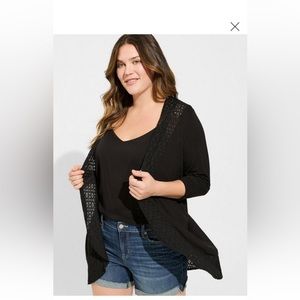 Super Soft Cardigan 3/4 Sleeve Drape Front